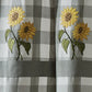 Wicklow Check Sunflower Embroidered Shower Curtain