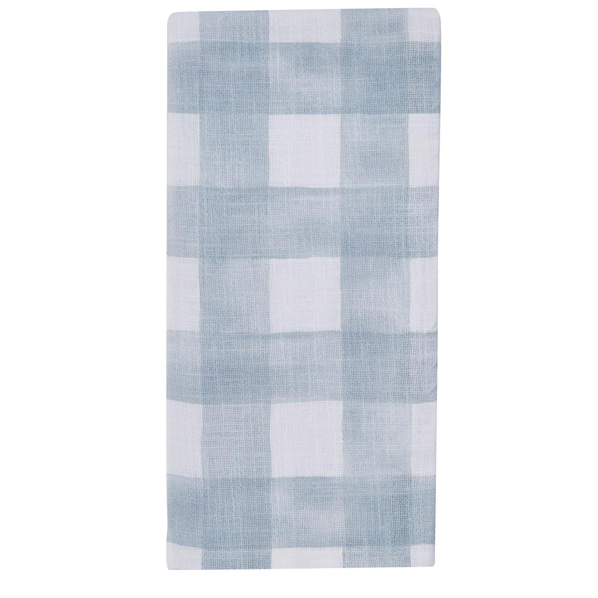 Buffalo Check Watercolor - Dishtowel - Blue Mist