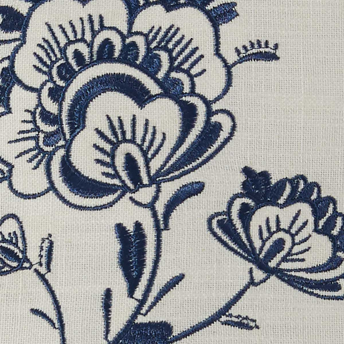 Delft Flower 10"  Embroidered Pillow