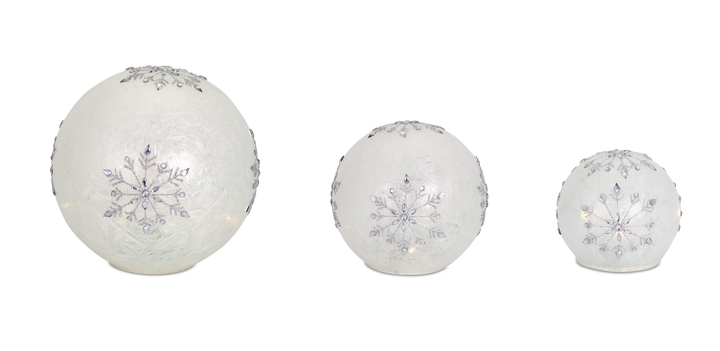 Snowflake Globes (Set Of 3)