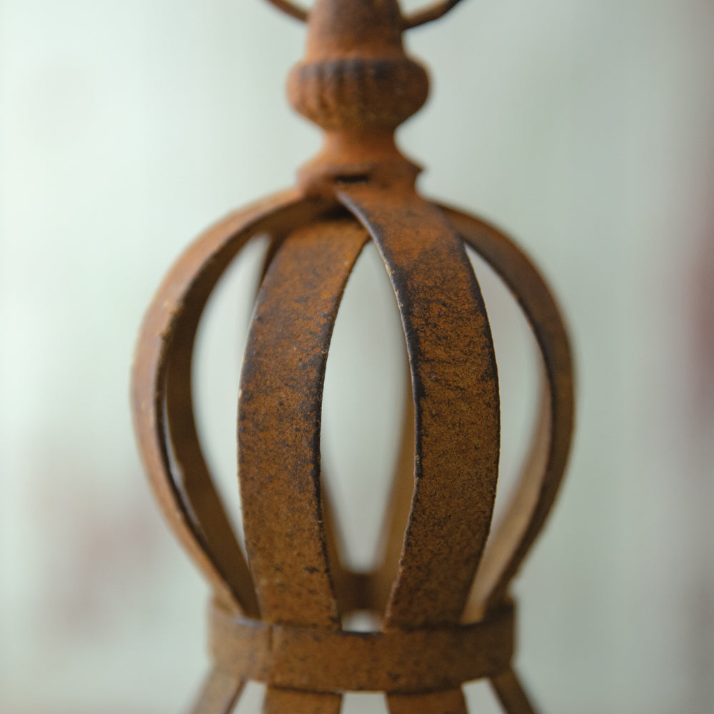 Set of Two Rustic Finial Lanterns