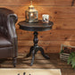 Pedestal Table - Distressed Black