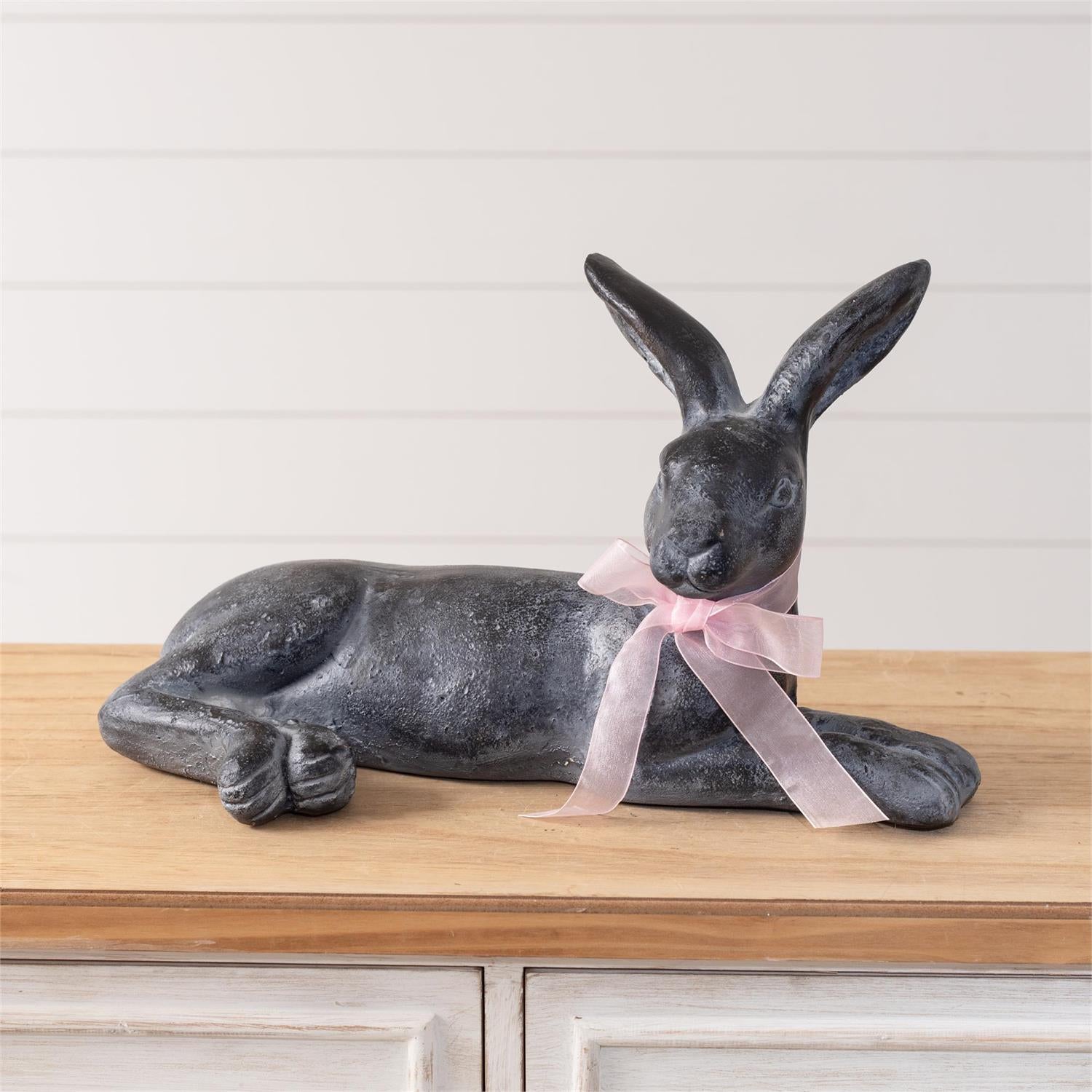 Cottage Bunny - Lying Down, Black – River Chic Designs