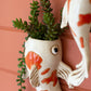 Ceramic Koi Fish Wall Planter