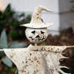 Rustic White Metal Scarecrow Yard Stake