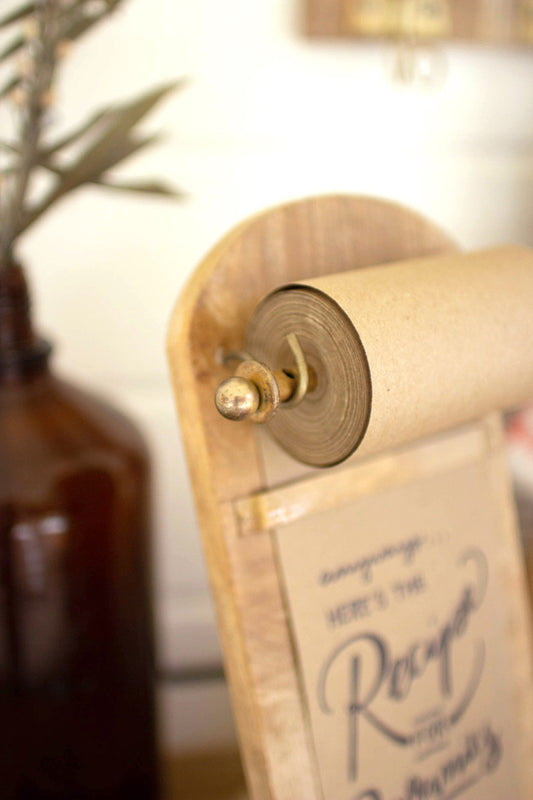 Wooden Table Top Note Roll