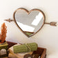 Antique Brass Heart Wall Mirror