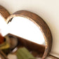 Antique Brass Heart Wall Mirror