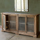 Aged Zinc Top Whiskey Cabinet