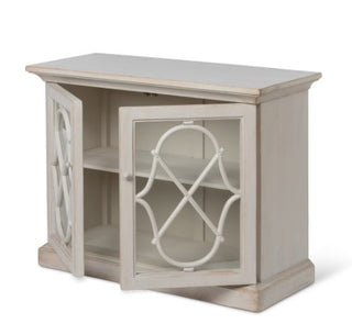 Adeline Wood Console with Glass Doors