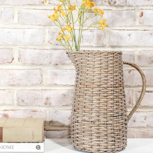 Wicker Pitcher Vase