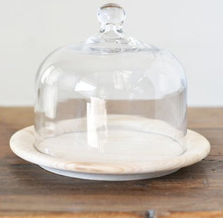 7 " Bell Jar on Wooden Plater