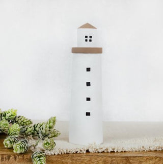 8.9" Cement Lighthouse