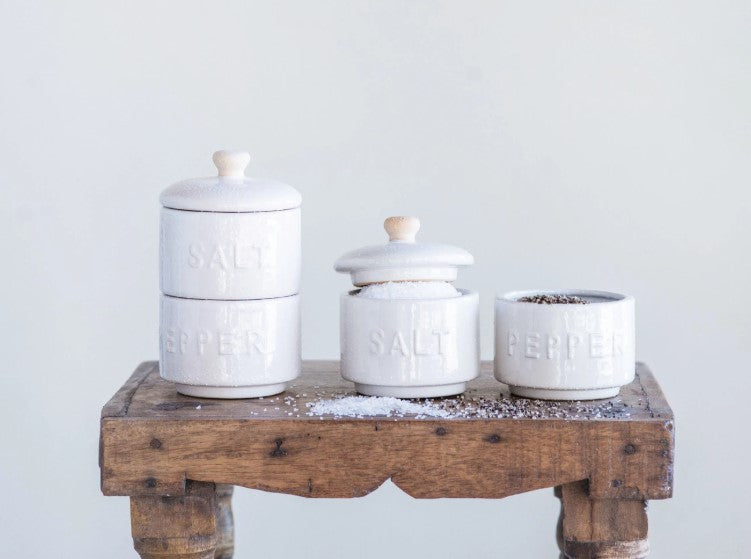 Stacked Salt & Pepper Cellar