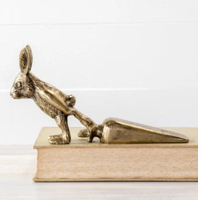 Gold Rabbit Door Stopper