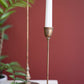 Set of 2 Tall Antique Brass Taper Candle Holders