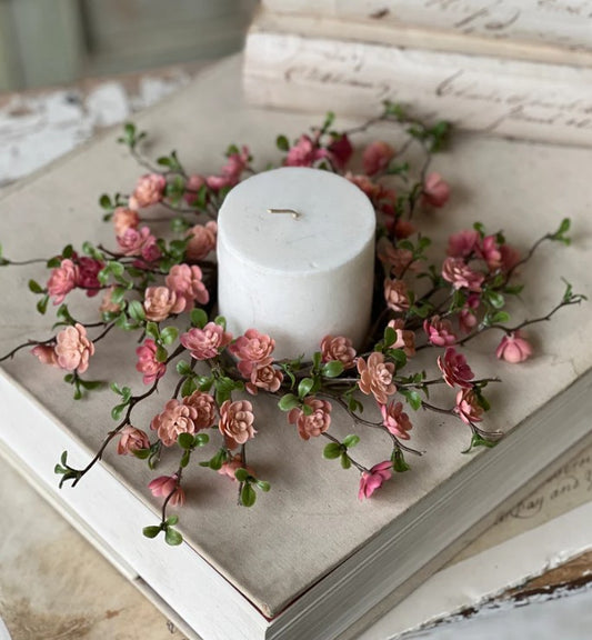 Quince Blooms Candle Ring | 9"