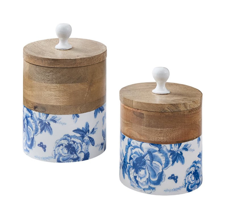 Flitter Canisters Set Of 2 - Blue