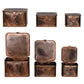 Decorative Metal Boxes, Burnt Copper Finish, Set of 3