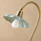 Antique Brass Goose Neck Table Lamp with Enamel Shade