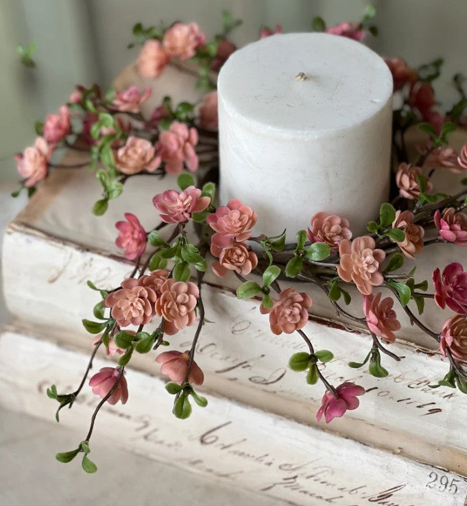 Quince Blooms Candle Ring | 9"