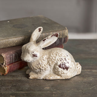 Cast Iron Bunny Statue - River Chic Designs